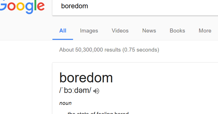 boredom Google Search